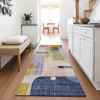 Piper Looms Mayfield Modern AMF1116 Plum Machine Washable Area Rug Runner Lifestyle Image Feature