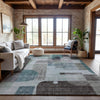 Piper Looms Mayfield Modern AMF1116 Teal Machine Washable Area Rug Lifestyle Image Feature