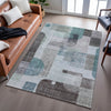 Piper Looms Mayfield Modern AMF1116 Teal Machine Washable Area Rug Lifestyle Image Feature