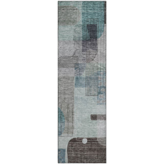 Piper Looms Mayfield Modern AMF1116 Teal Machine Washable Area Rug Runner Main Image