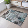 Piper Looms Mayfield Modern AMF1116 Teal Machine Washable Area Rug Scatter Lifestyle Image Feature