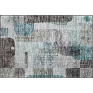 Piper Looms Mayfield Modern AMF1116 Teal Machine Washable Area Rug Scatter Main Image