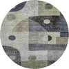Piper Looms Mayfield Geometric AMF1117 Aloe Machine Washable Area Rug Round Main Image