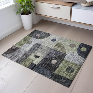Piper Looms Mayfield Geometric AMF1117 Aloe Machine Washable Area Rug Scatter Lifestyle Image Feature