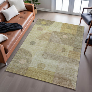 Piper Looms Mayfield Geometric AMF1117 Beige Machine Washable Area Rug Lifestyle Image Feature