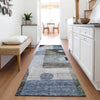 Piper Looms Mayfield Geometric AMF1117 Blue Machine Washable Area Rug Runner Lifestyle Image Feature
