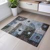 Piper Looms Mayfield Geometric AMF1117 Blue Machine Washable Area Rug Scatter Lifestyle Image Feature