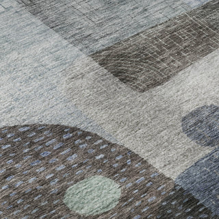 Piper Looms Mayfield Geometric AMF1117 Blue Machine Washable Area Rug Swatch Image