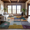 Piper Looms Mayfield Geometric AMF1117 Green Machine Washable Area Rug Lifestyle Image Feature
