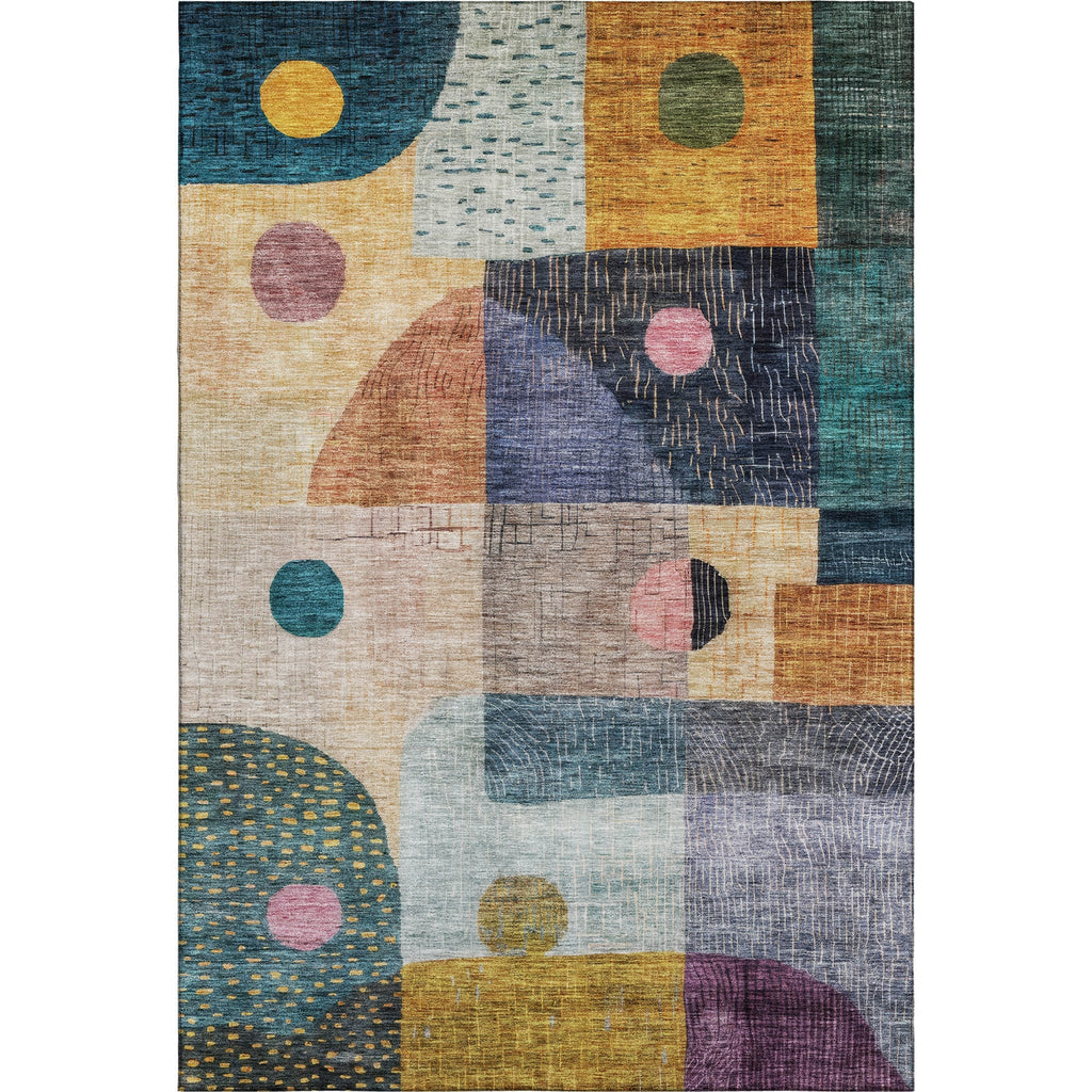 Piper Looms Mayfield Geometric AMF1117 Green Machine Washable Area Rug main image