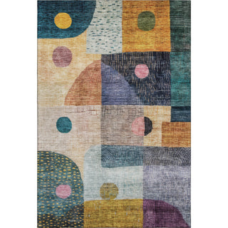 Piper Looms Mayfield Geometric AMF1117 Green Machine Washable Area Rug main image