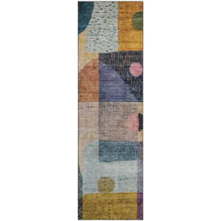 Piper Looms Mayfield Geometric AMF1117 Green Machine Washable Area Rug Runner Main Image
