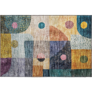 Piper Looms Mayfield Geometric AMF1117 Green Machine Washable Area Rug Scatter Main Image