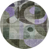 Piper Looms Mayfield Geometric AMF1117 Olive Machine Washable Area Rug Round Main Image