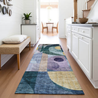 Piper Looms Mayfield Modern AMF1118 Blue Machine Washable Area Rug Runner Lifestyle Image Feature