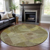 Piper Looms Mayfield Modern AMF1118 Wheat Machine Washable Area Rug Round Lifestyle Image Feature