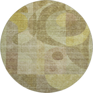 Piper Looms Mayfield Modern AMF1118 Wheat Machine Washable Area Rug Round Main Image
