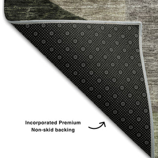 Piper Looms Mayfield Contemporary AMF1119 Olive Machine Washable Area Rug Backing Image