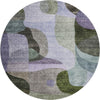 Piper Looms Mayfield Contemporary AMF1119 Olive Machine Washable Area Rug Round Main Image