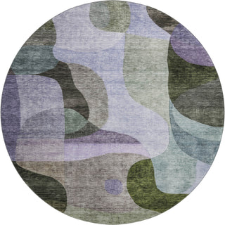 Piper Looms Mayfield Contemporary AMF1119 Olive Machine Washable Area Rug Round Main Image
