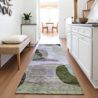 Piper Looms Mayfield Contemporary AMF1119 Olive Machine Washable Area Rug Runner Lifestyle Image Feature