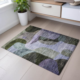 Piper Looms Mayfield Contemporary AMF1119 Olive Machine Washable Area Rug Scatter Lifestyle Image Feature