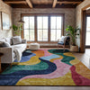 Piper Looms Mayfield Contemporary AMF1120 Green Machine Washable Area Rug Lifestyle Image Feature