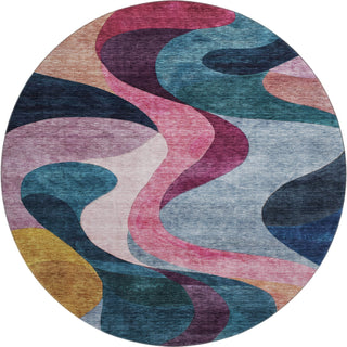 Piper Looms Mayfield Contemporary AMF1121 Green Machine Washable Area Rug Round Main Image