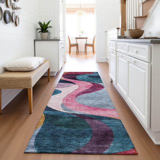Piper Looms Mayfield Contemporary AMF1121 Green Machine Washable Area Rug Runner Lifestyle Image Feature
