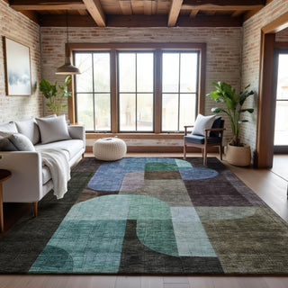 Piper Looms Mayfield Contemporary AMF1122 Brown Machine Washable Area Rug Lifestyle Image Feature