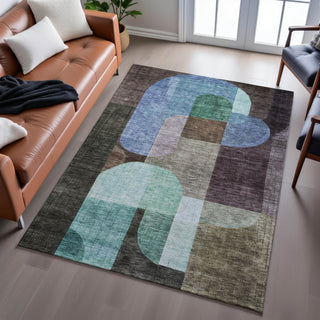 Piper Looms Mayfield Contemporary AMF1122 Brown Machine Washable Area Rug Lifestyle Image Feature
