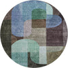 Piper Looms Mayfield Contemporary AMF1122 Brown Machine Washable Area Rug Round Main Image