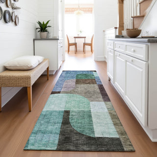 Piper Looms Mayfield Contemporary AMF1122 Brown Machine Washable Area Rug Runner Lifestyle Image Feature