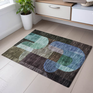Piper Looms Mayfield Contemporary AMF1122 Brown Machine Washable Area Rug Scatter Lifestyle Image Feature