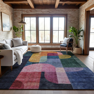 Piper Looms Mayfield Contemporary AMF1122 Green Machine Washable Area Rug Lifestyle Image Feature