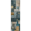 Piper Looms Mayfield Geometric AMF1123 Teal Machine Washable Area Rug Runner Main Image