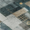 Piper Looms Mayfield Geometric AMF1123 Teal Machine Washable Area Rug Swatch Image