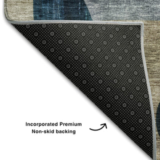 Piper Looms Mayfield Contemporary AMF1124 Blue Machine Washable Area Rug Backing Image