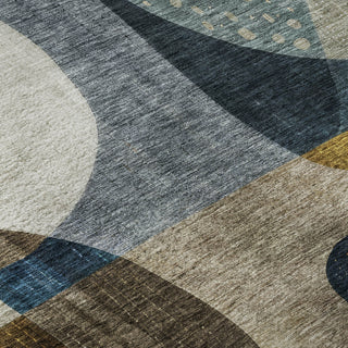 Piper Looms Mayfield Contemporary AMF1124 Blue Machine Washable Area Rug Swatch Image