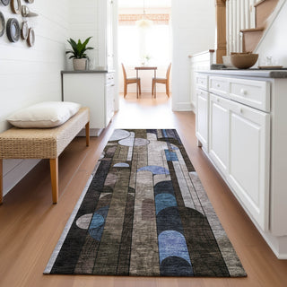 Piper Looms Mayfield Geometric AMF1125 Brown Machine Washable Area Rug Runner Lifestyle Image Feature