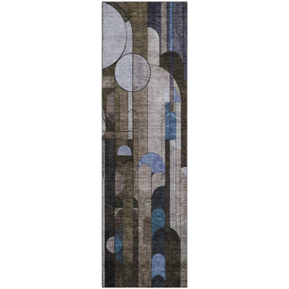 Piper Looms Mayfield Geometric AMF1125 Brown Machine Washable Area Rug Runner Main Image