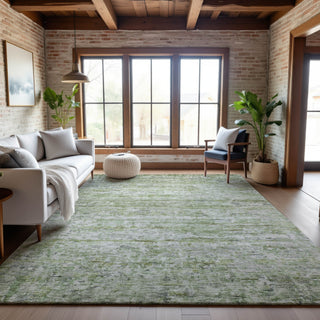 Piper Looms Mayfield Stripes AMF1127 Aloe Machine Washable Area Rug Lifestyle Image Feature