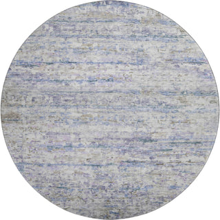 Piper Looms Mayfield Stripes AMF1127 Blue Machine Washable Area Rug Round Main Image