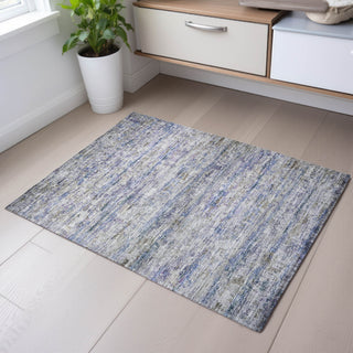 Piper Looms Mayfield Stripes AMF1127 Blue Machine Washable Area Rug Scatter Lifestyle Image Feature