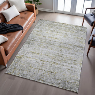 Piper Looms Mayfield Stripes AMF1127 Taupe Machine Washable Area Rug Lifestyle Image Feature