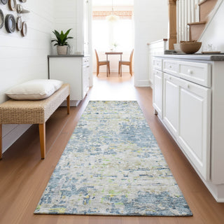 Piper Looms Mayfield Modern AMF1128 Blue Machine Washable Area Rug Runner Lifestyle Image Feature