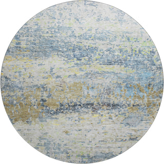 Piper Looms Mayfield Modern AMF1129 Blue Machine Washable Area Rug Round Main Image