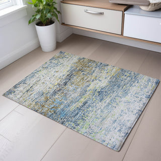 Piper Looms Mayfield Modern AMF1129 Blue Machine Washable Area Rug Scatter Lifestyle Image Feature