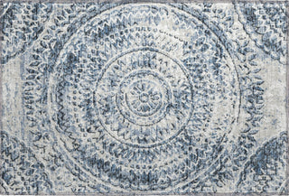 Piper Looms Mayfield Medallion AMF113 Blue Machine Washable Area Rug Scatter Main Image