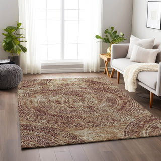Piper Looms Mayfield Medallion AMF113 Canyon Machine Washable Area Rug Lifestyle Image Feature